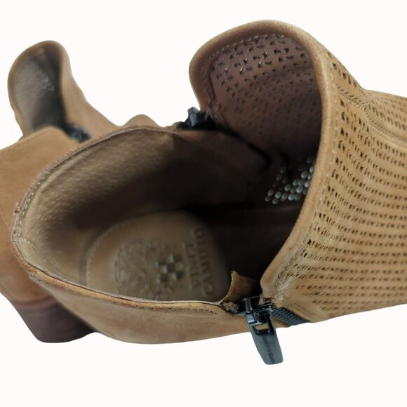 Vince Camuto Womens Camilla Perforated Leather Ankle Boots 9.5M/39.5 - Picture 5 of 9